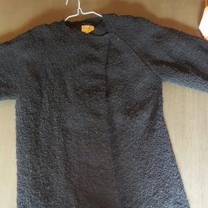 Hand-Knit Betty Morelli Overcoat Blk